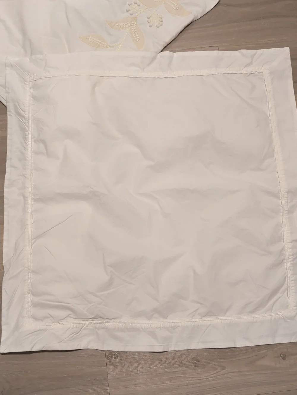 Pottery Barn-2 Euro Decorative Pillow Shams - White/ Cream